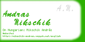 andras mikschik business card